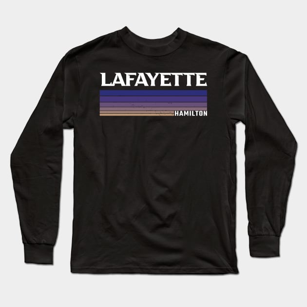 Retro Lafayette Hamilton Long Sleeve T-Shirt by Dotty42